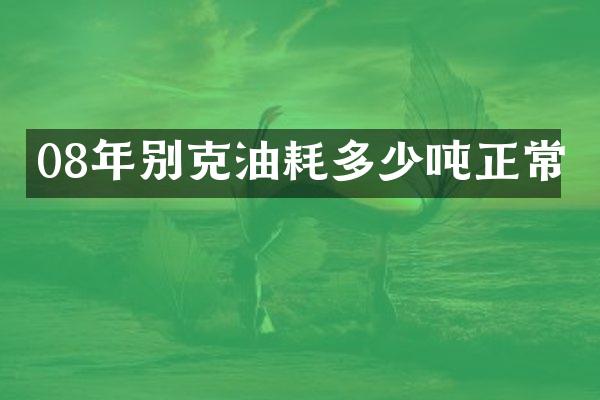 08年别克油耗多少吨正常