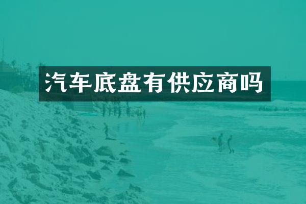 汽车底盘有供应商吗