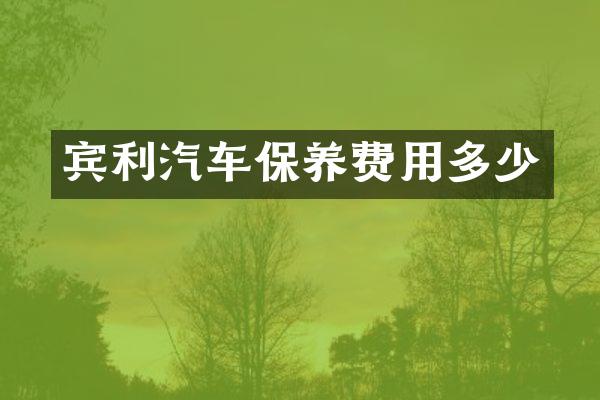 宾利汽车保养费用多少