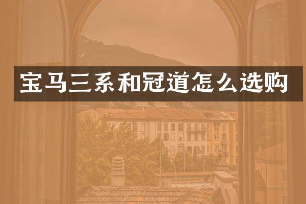 宝马三系和冠道怎么选购