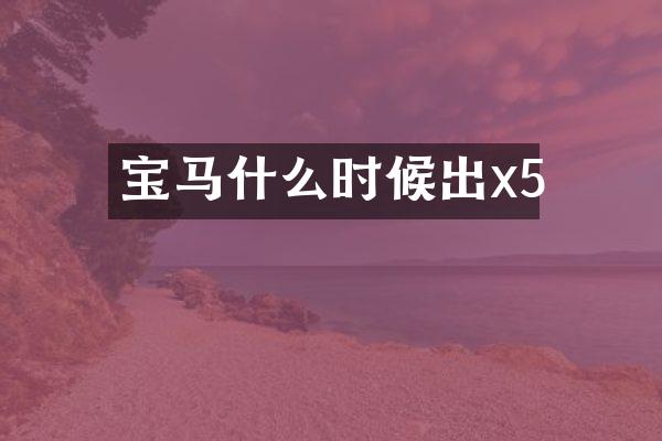 宝马什么时候出x5