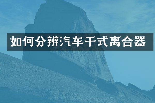 如何分辨汽车干式离合器