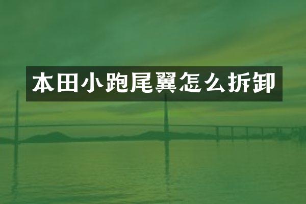 本田小跑尾翼怎么拆卸