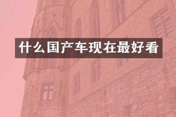 什么国产车现在最好看