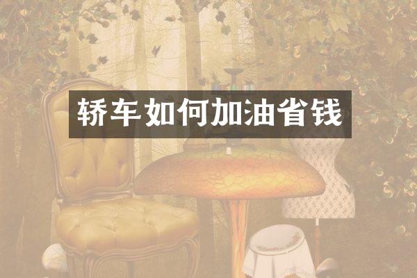 轿车如何加油省钱