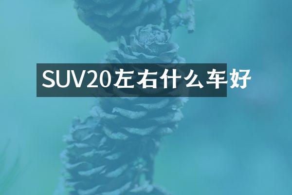 SUV20左右什么车好