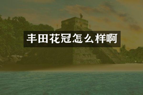 丰田花冠怎么样啊