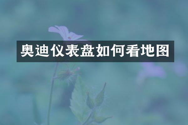 奥迪仪表盘如何看地图