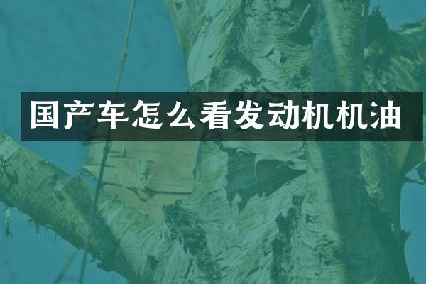 国产车怎么看发动机机油
