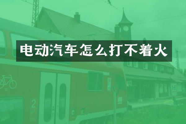 电动汽车怎么打不着火