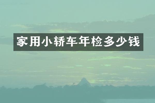 家用小轿车年检多少钱