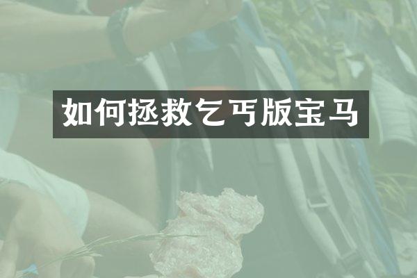 如何拯救乞丐版宝马