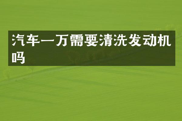 汽车一万需要清洗发动机吗