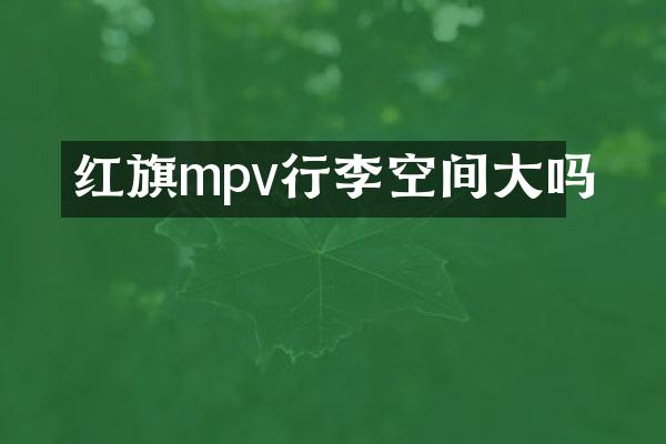 红旗mpv行李空间大吗