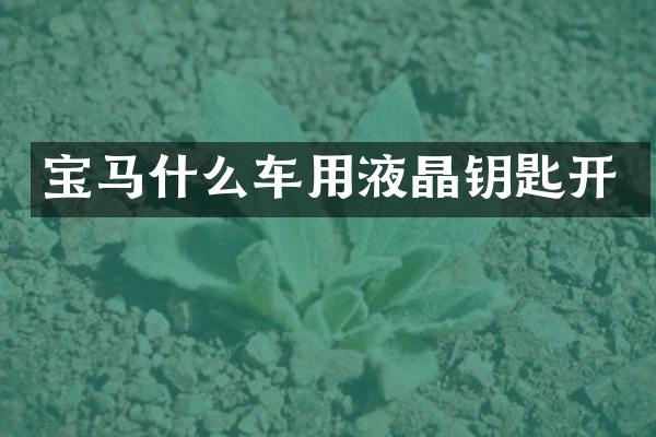 宝马什么车用液晶钥匙开