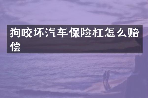 狗咬坏汽车保险杠怎么赔偿