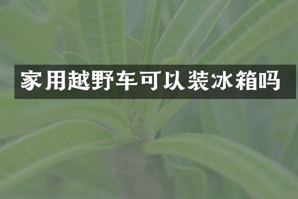 家用越野车可以装冰箱吗