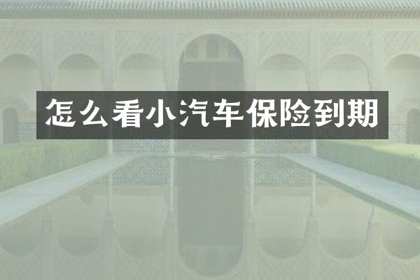 怎么看小汽车保险到期