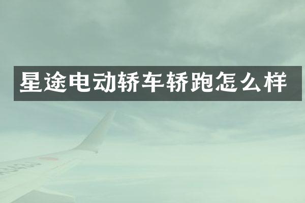 星途电动轿车轿跑怎么样