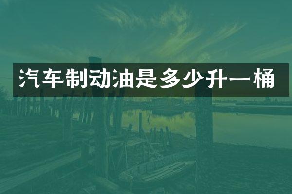 汽车制动油是多少升一桶