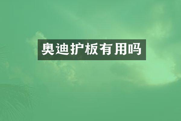 奥迪护板有用吗