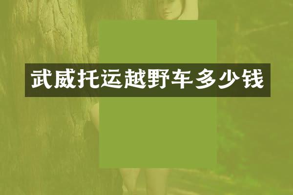 武威托运越野车多少钱