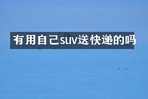 有用自己suv送快递的吗