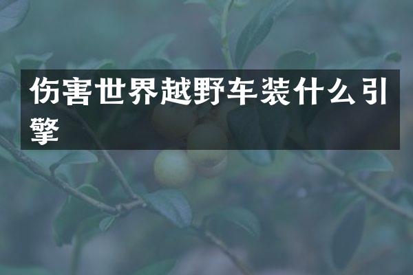 伤害世界越野车装什么引擎
