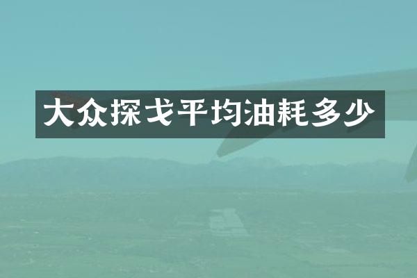大众探戈平均油耗多少