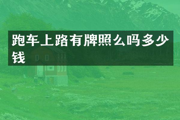 跑车上路有牌照么吗多少钱