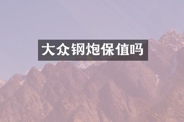 大众钢炮保值吗