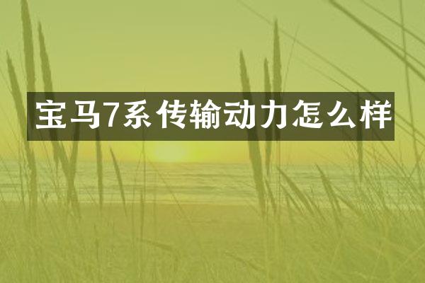 宝马7系传输动力怎么样