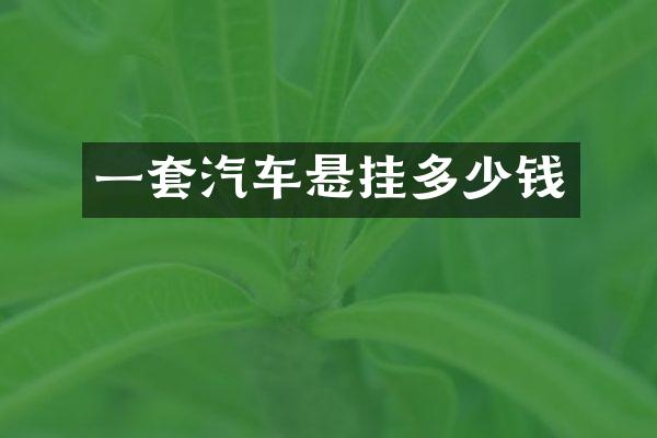 一套汽车悬挂多少钱