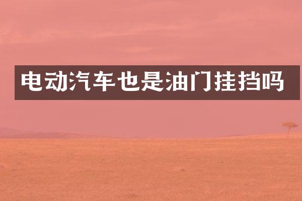 电动汽车也是油门挂挡吗