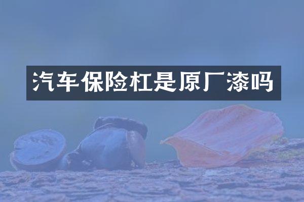 汽车保险杠是原厂漆吗