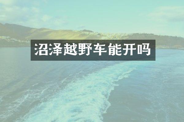 沼泽越野车能开吗