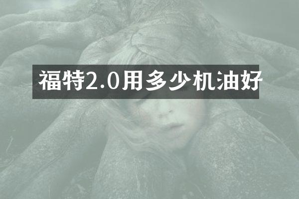 福特2.0用多少机油好