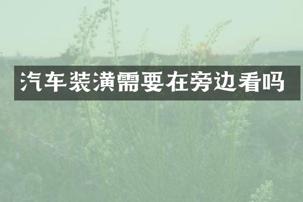 汽车装潢需要在旁边看吗