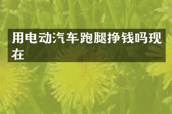 用电动汽车跑腿挣钱吗现在