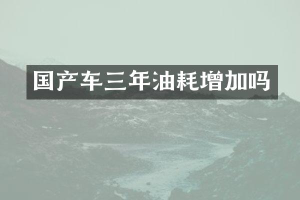 国产车三年油耗增加吗