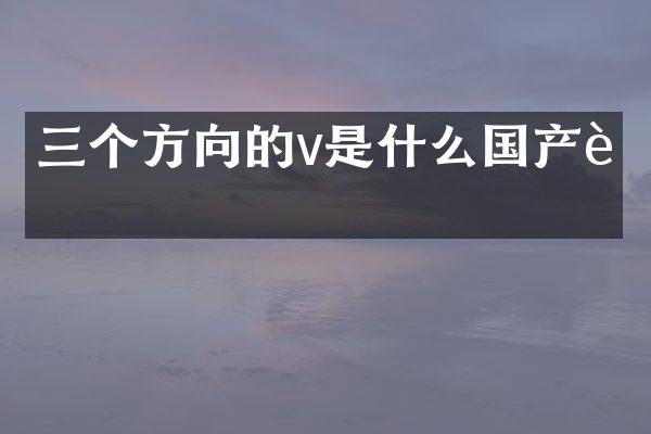 三个方向的v是什么国产车