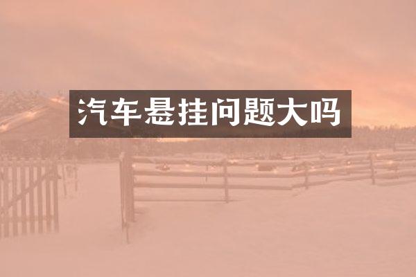 汽车悬挂问题大吗