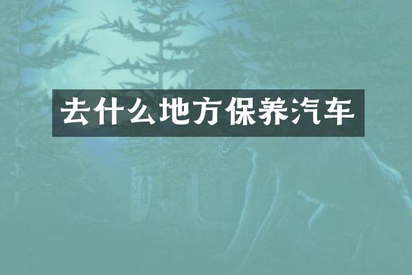 去什么地方保养汽车