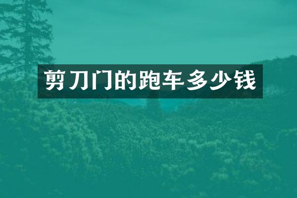 剪刀门的跑车多少钱