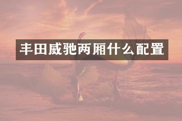 丰田威驰两厢什么配置