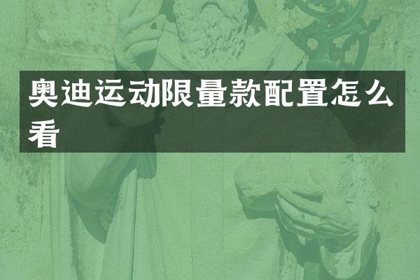 奥迪运动限量款配置怎么看