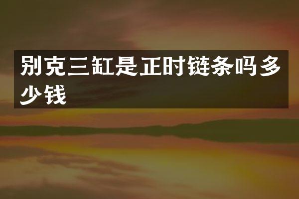 别克三缸是正时链条吗多少钱