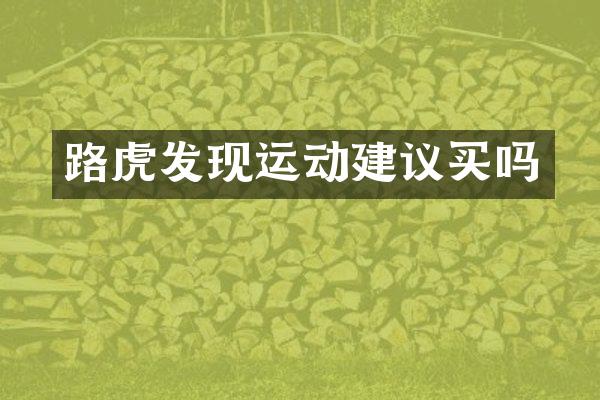路虎发现运动建议买吗