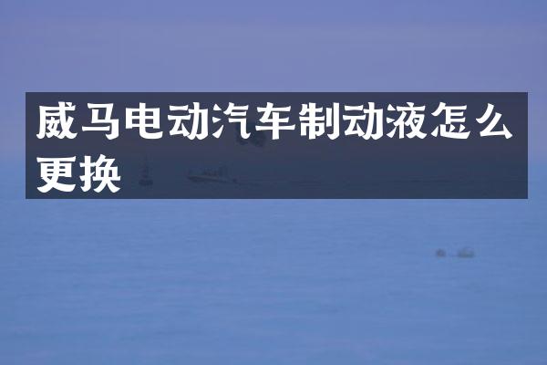 威马电动汽车制动液怎么更换