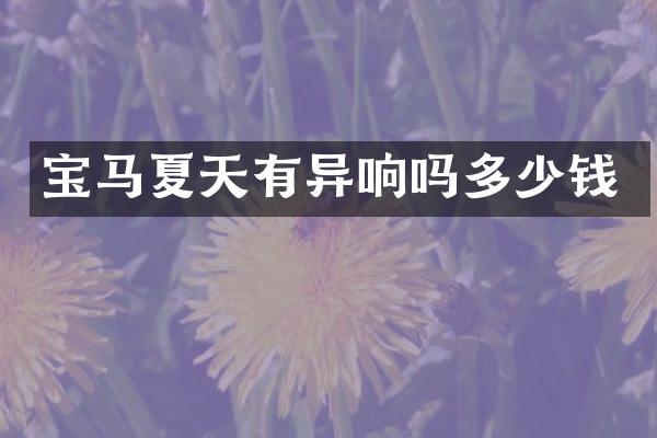 宝马夏天有异响吗多少钱